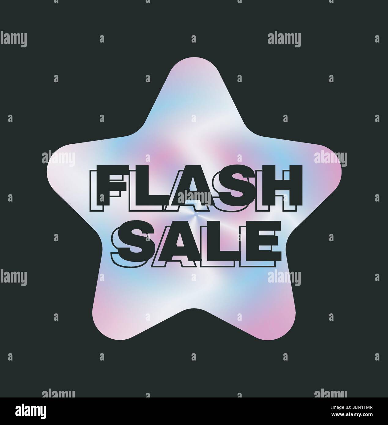 Motif écusson étoile pour vente flash. Illustration vectorielle Illustration de Vecteur