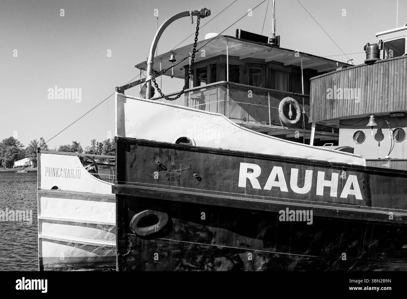 Bateaux à vapeur historiques Rauha et Punkaharju dans le port de Savonlinna, Finlande Banque D'Images