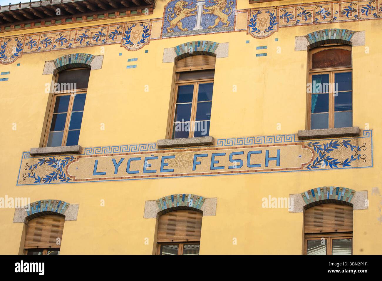 FRANCE. CORSE DU SUD (2A) AJACCIO. LYCEE FESCH (ÉCOLE SECONDAIRE) Banque D'Images