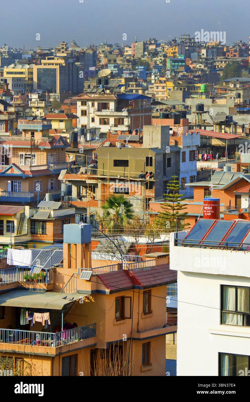 Vue paysage urbain, Katmandou, Népal, Asie Banque D'Images