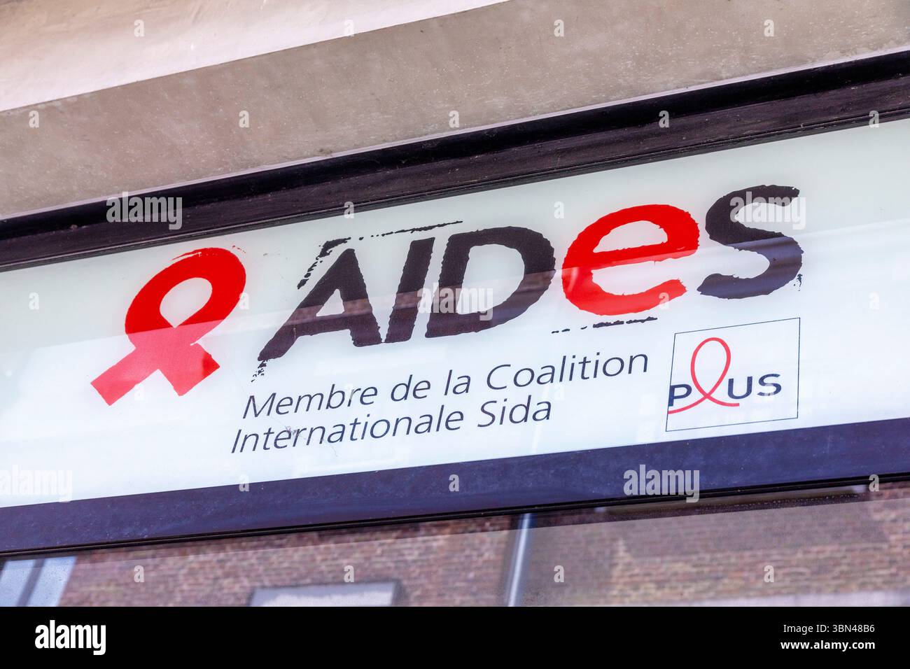 Agence aides, membres de la coalition internationale contre le sida Banque D'Images