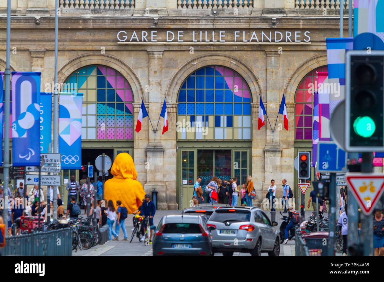France, hauts de France, Nord, Lille. Gare Lille Flandres Banque D'Images