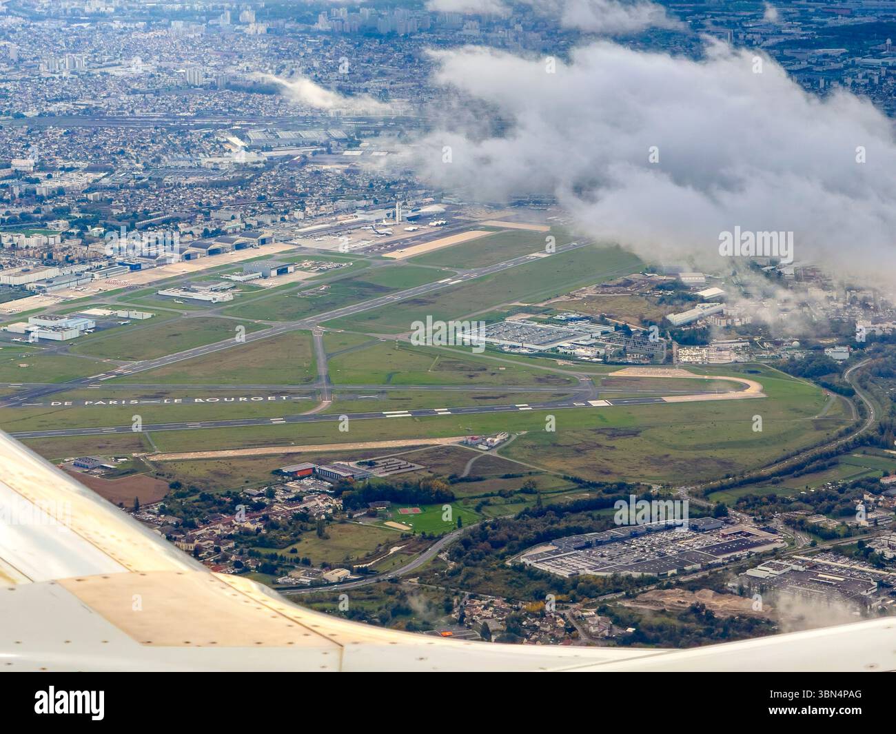 Paris, ile-de-France, vue aérienne de l'aéroport, Paris, le Bourget Banque D'Images
