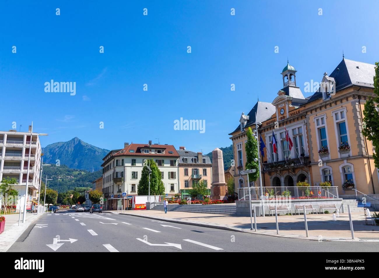 France, Auvergne région Rhône-Alpes, haute-Savoie, Cluses. Hôtel de ville Banque D'Images