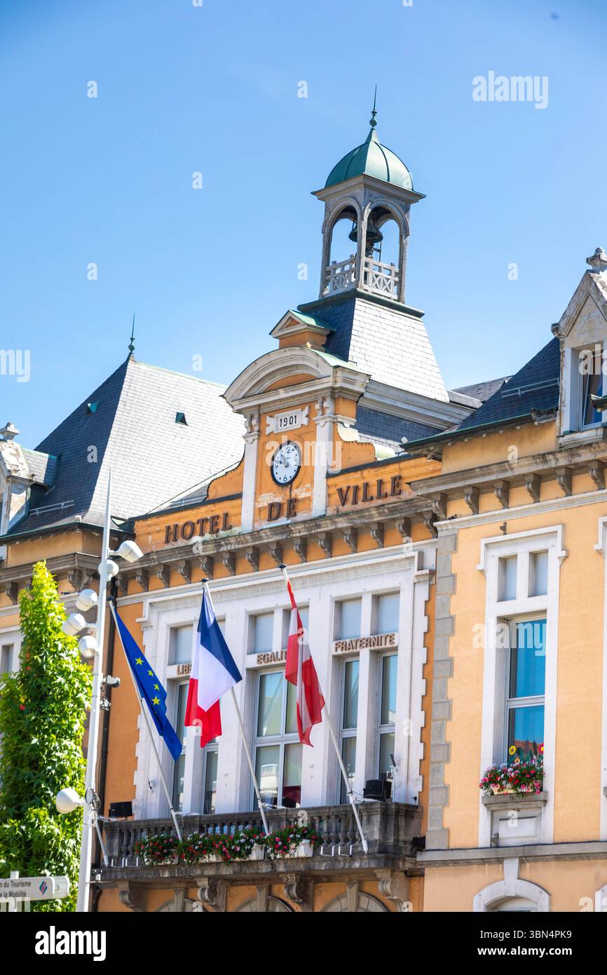 France, Auvergne région Rhône-Alpes, haute-Savoie, Cluses. Hôtel de ville Banque D'Images