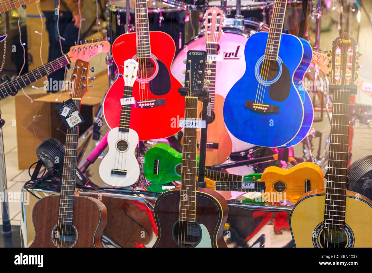 Magasin pour instruments de musique Banque D'Images