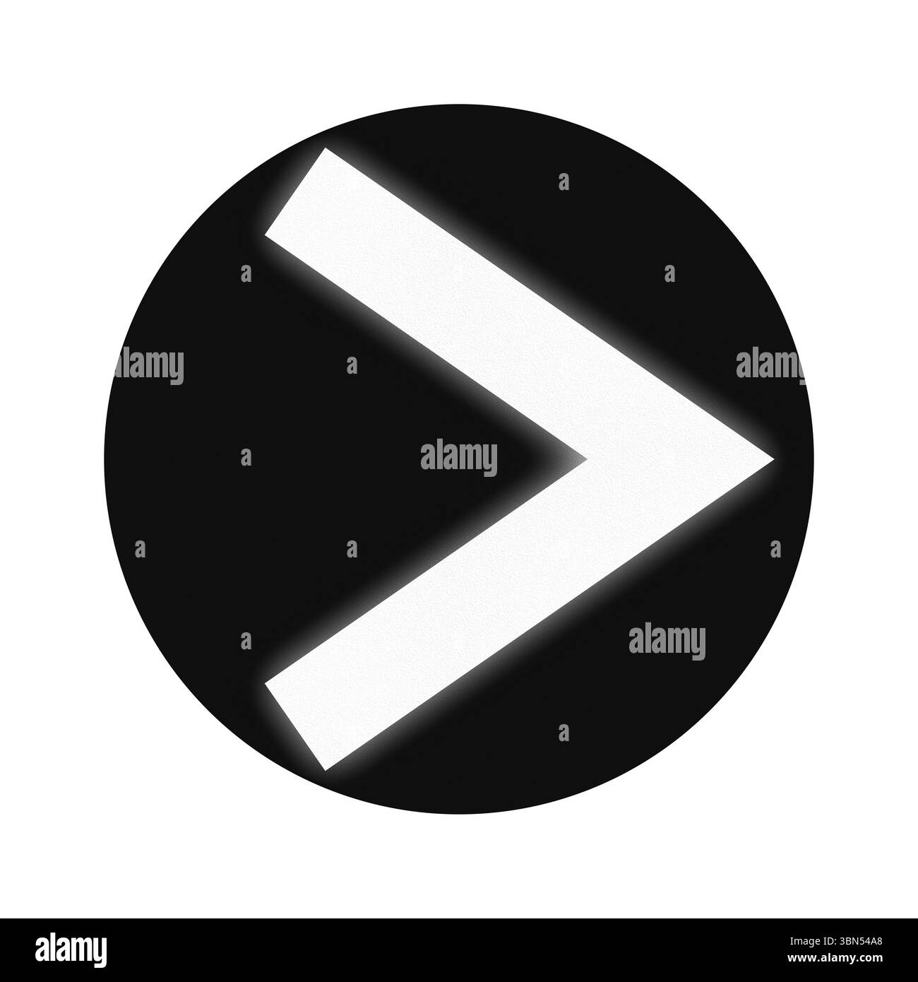 Signal de commutation pour les tramways en Allemagne - le support de commutation est à droite pour max 15 kmh - version blanche. Banque D'Images