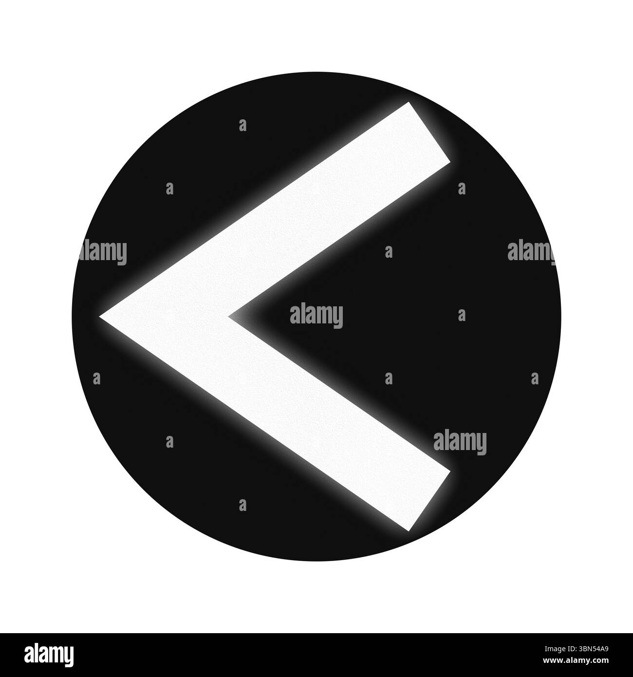 Signal de commutation pour les tramways en Allemagne - le support de commutation est à gauche pour max 15 kmh - version blanche. Banque D'Images