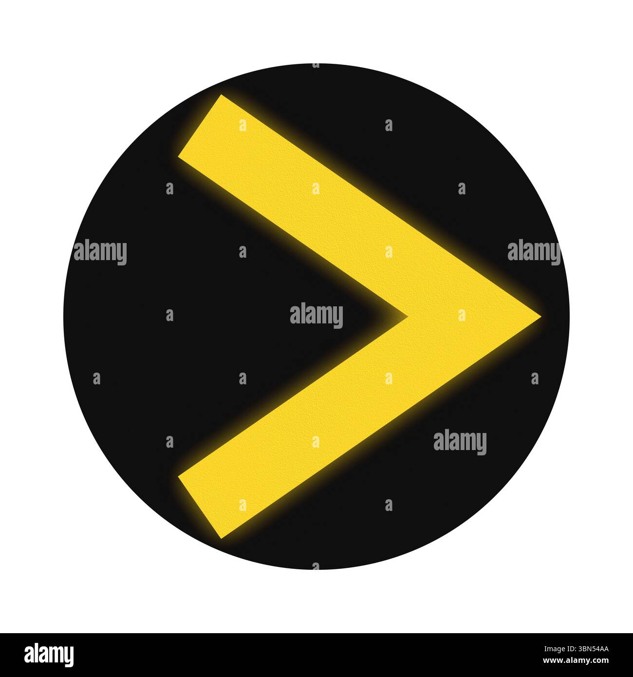 Signal de commutation pour les tramways en Allemagne - le support de commutation est à droite pour max 15 kmh - version jaune. Banque D'Images