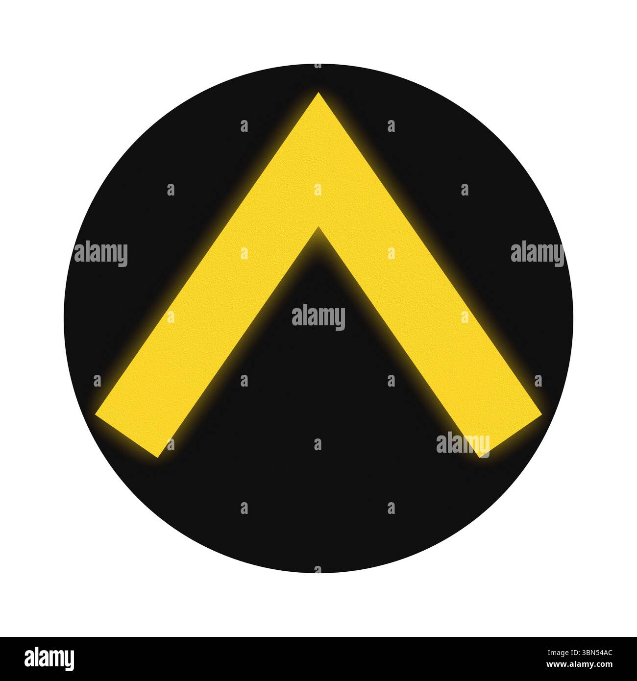 Signal de commutation pour les tramways en Allemagne - le support de commutation est droit pour max 15 kmh - version jaune. Banque D'Images