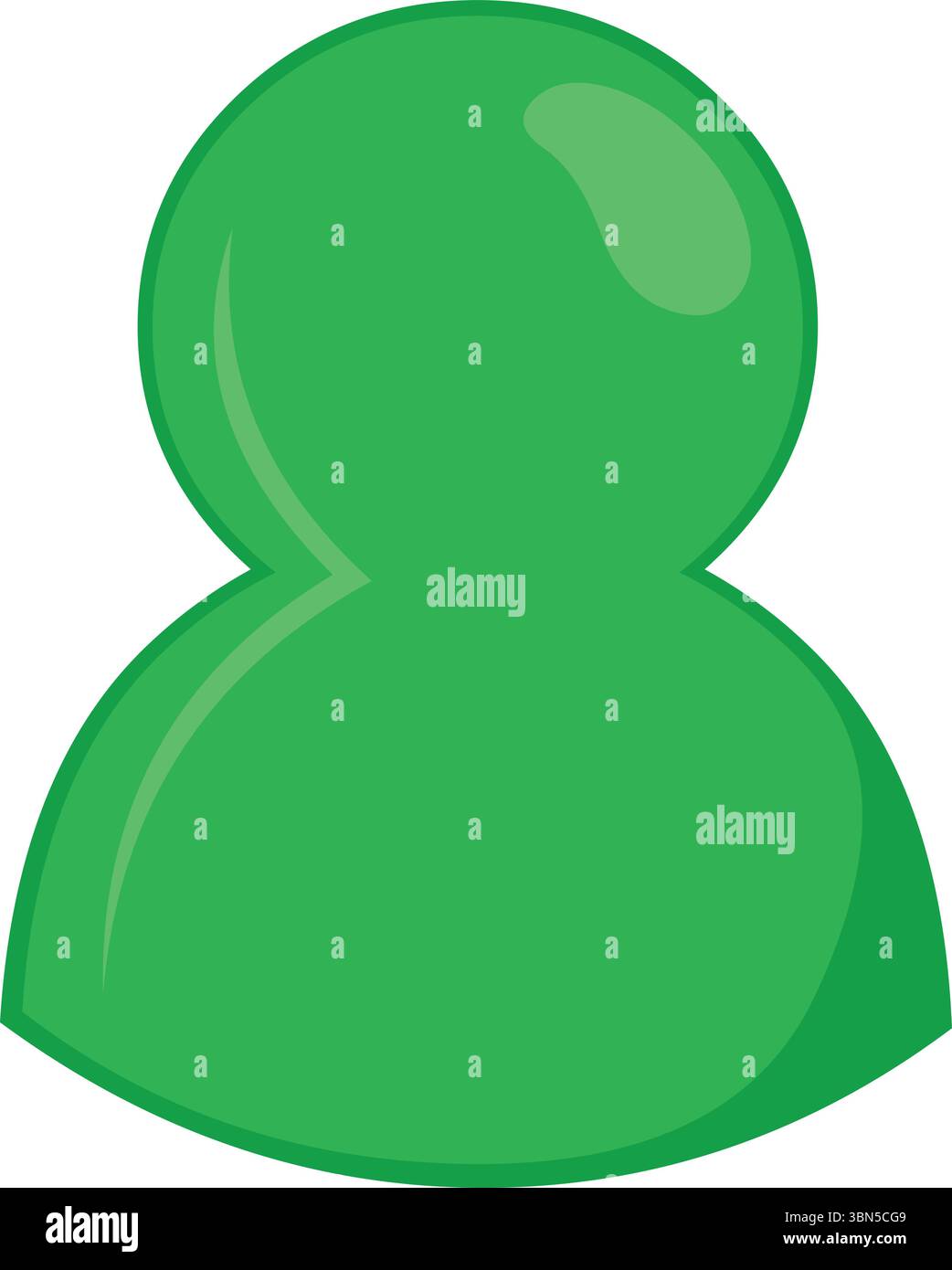 illustration vectorielle icône verte utilisateur o concept de profil de contact Illustration de Vecteur