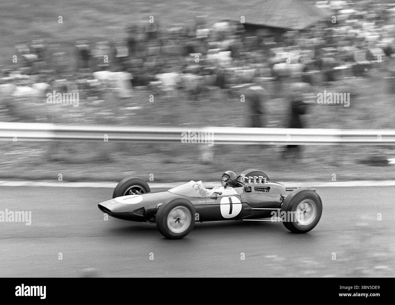 Grand Prix de Belgique 1963, vainqueur Jim Clark dans Lotus Climax Banque D'Images