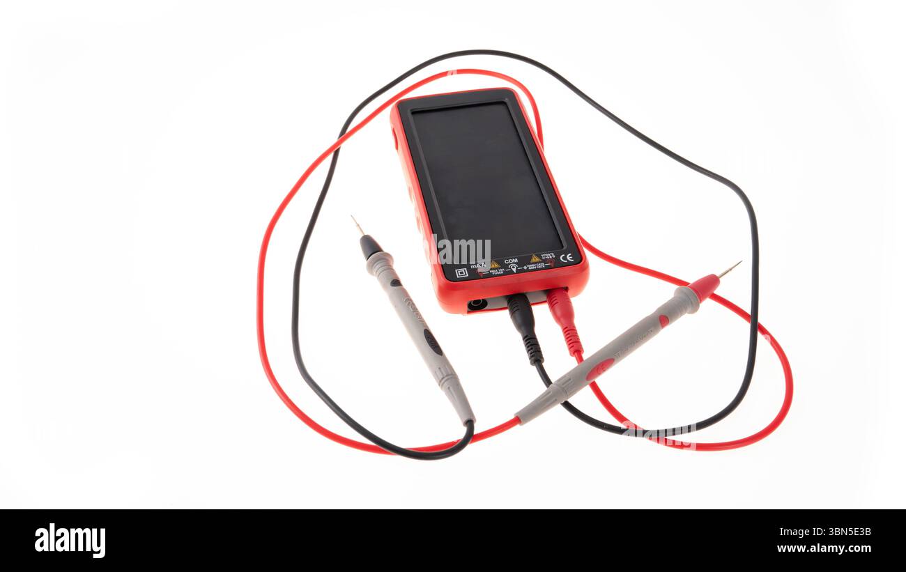 Multimètre sur fond blanc Banque D'Images