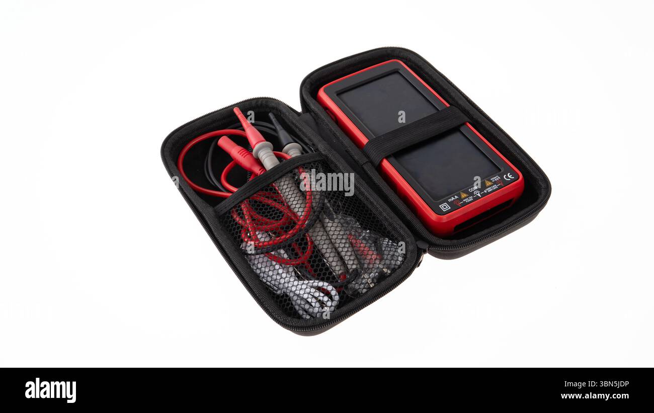 Mallette compacte pour outils de test essentiels Banque D'Images