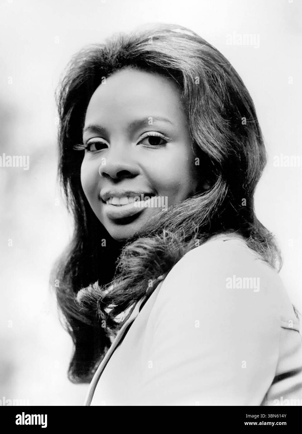 Gladys Knight. Portrait de la chanteuse et actrice américaine, Gladys Maria Knight (née en 1944), photo publicitaire, 1974 Banque D'Images