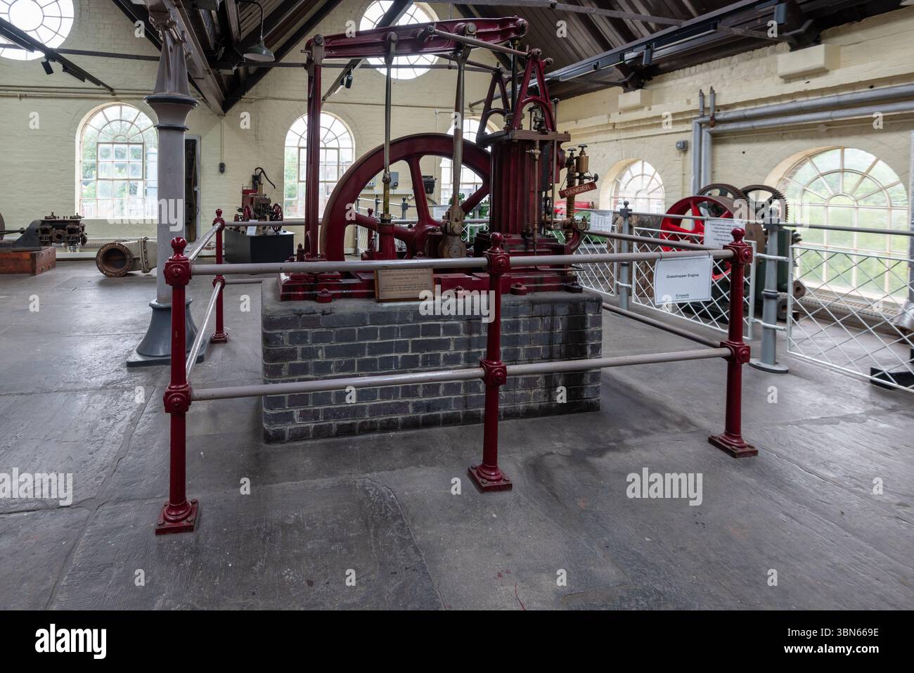 Machinery Inside the Eastney Beam Engine House Museum à Portsmouth, juin 2025. Banque D'Images