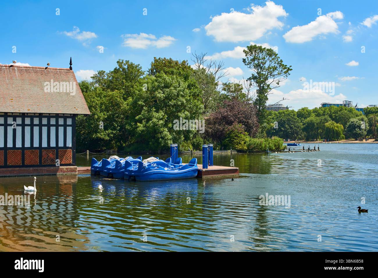 La Serpentine, Hyde Park, Londres Royaume-Uni, en été Banque D'Images