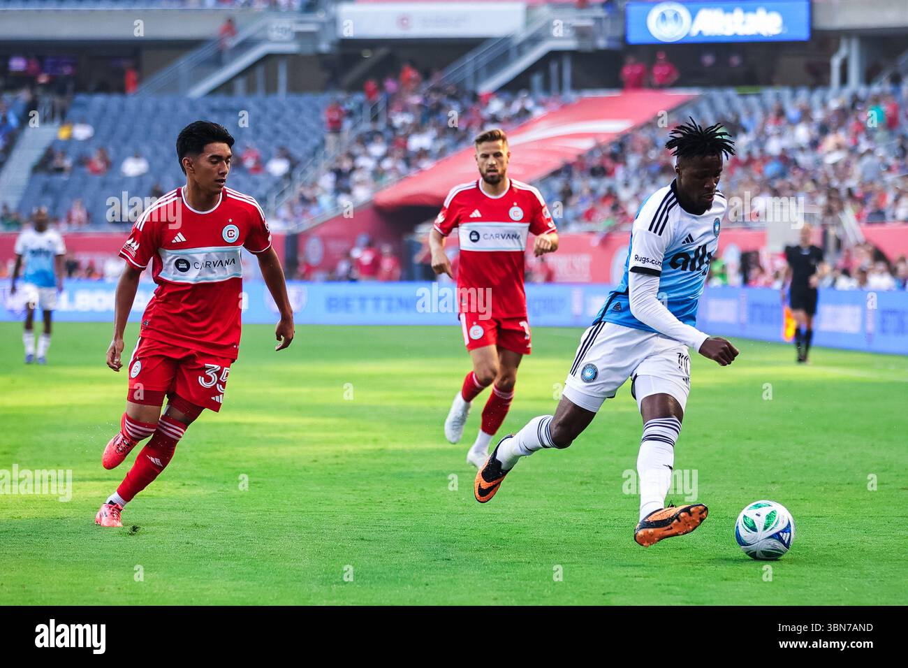 Chicago, il, États-Unis, 28 juin 2025. Major League Soccer (MLS) Chicago Fire FC vs Charlotte FC au Soldier Field. Banque D'Images