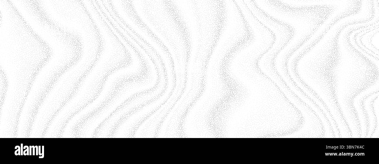 Fond sablonneux liquide pointillé. Texture ondulée à écoulement de fluide en pointillés. Recouvrement abstrait de particules de fumée. Grunge grainy fond dégradé bruyant pour bannière, affiche, brochure. Granulés et mouchetures vectorielles Illustration de Vecteur