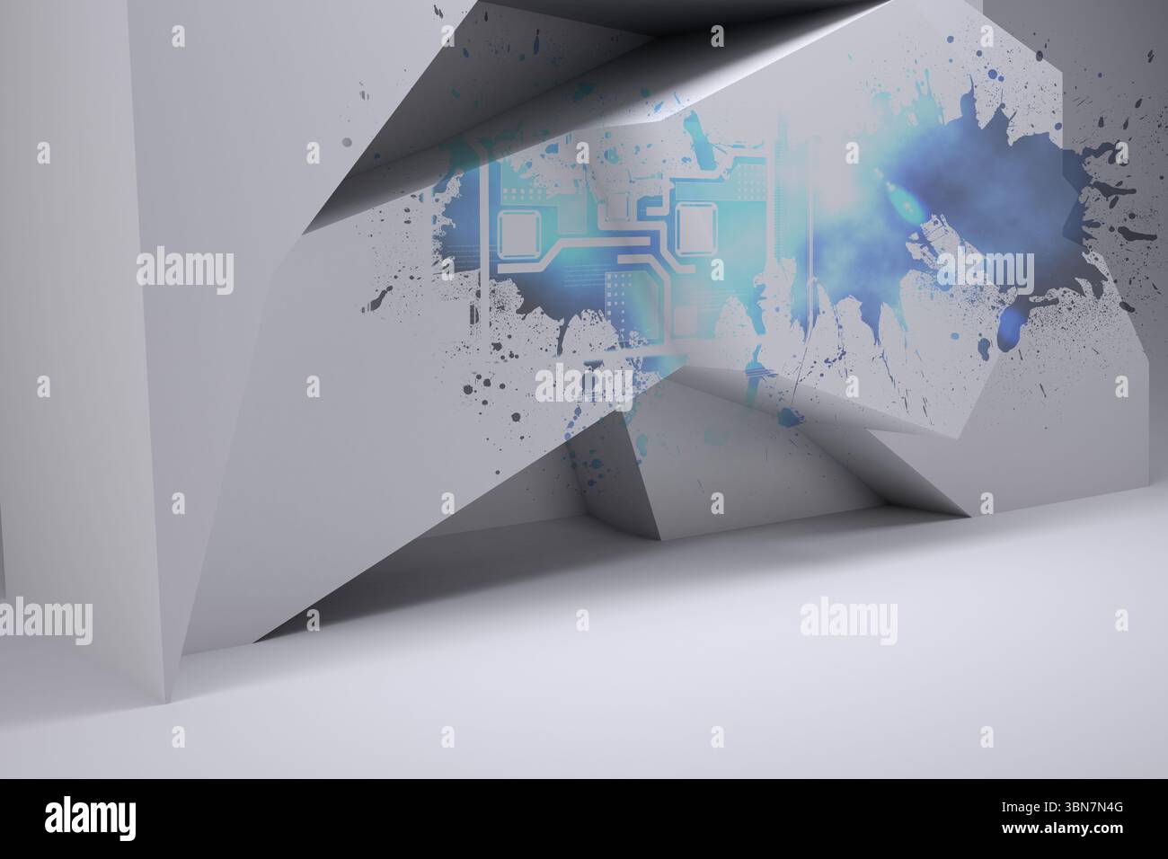 Splash montrant l'interface de la technologie Banque D'Images