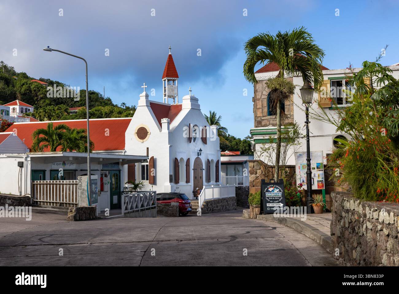Windwardside, Saba, petites Antilles Banque D'Images