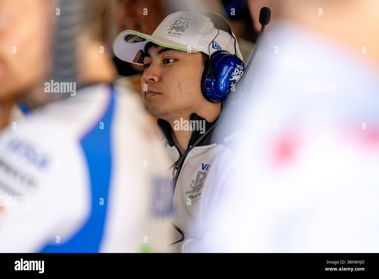 CIRCUIT GILLES VILLENEUVE, CANADA - 13 JUIN : Ayumu Iwasa, pilote de réserve de l'équipe Racing Bulls, lors du Grand Prix du Canada au circuit Gilles Villeneuve le vendredi 13 juin 2025 à Montréal, Canada (photo Michael Potts/Agence BSR) crédit : Agence BSR/Alamy Live News Banque D'Images