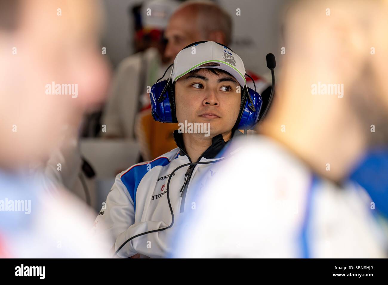 CIRCUIT GILLES VILLENEUVE, CANADA - 13 JUIN : Ayumu Iwasa, pilote de réserve de l'équipe Racing Bulls, lors du Grand Prix du Canada au circuit Gilles Villeneuve le vendredi 13 juin 2025 à Montréal, Canada (photo Michael Potts/Agence BSR) crédit : Agence BSR/Alamy Live News Banque D'Images