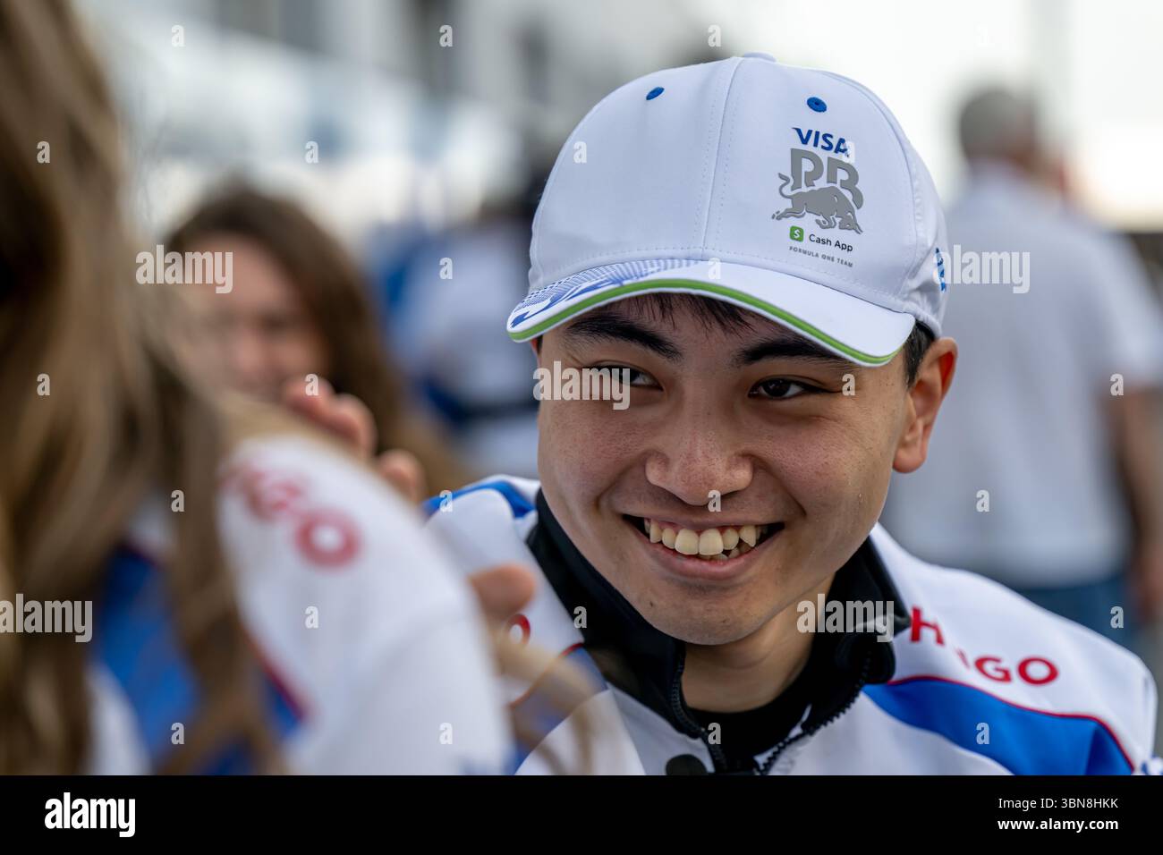CIRCUIT GILLES VILLENEUVE, CANADA - 13 JUIN : Ayumu Iwasa, pilote de réserve de l'équipe Racing Bulls, lors du Grand Prix du Canada au circuit Gilles Villeneuve le vendredi 13 juin 2025 à Montréal, Canada (photo Michael Potts/Agence BSR) crédit : Agence BSR/Alamy Live News Banque D'Images