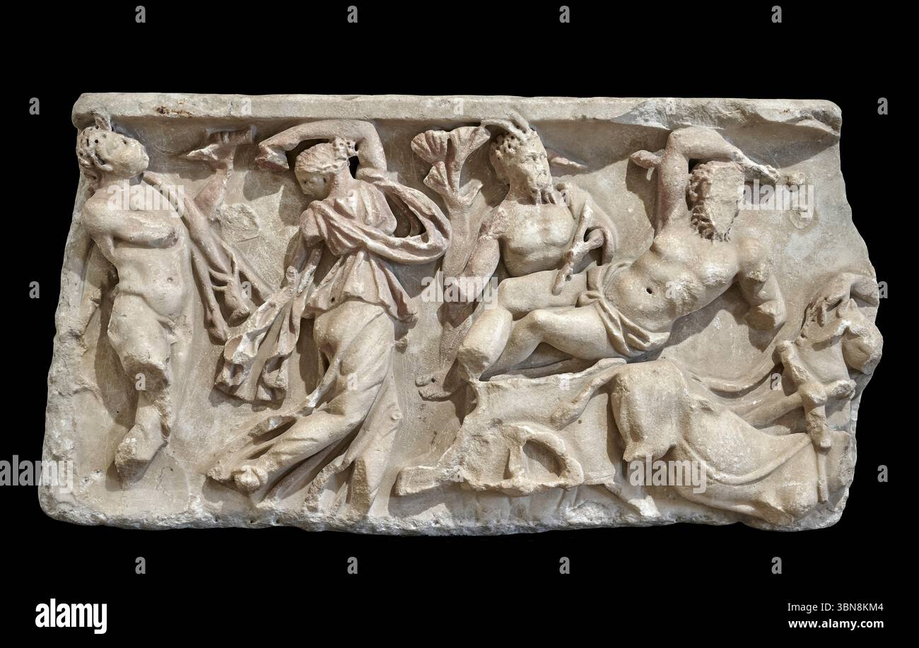 Frammento di sarcofago - III secolo D.C. - Foligno (PG) Museo di Palazzo Trinci Banque D'Images