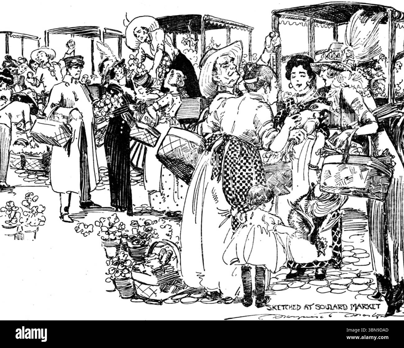 Soulard Market Street se trouve à nouveau Louis, Missouri, le 1912 par Marguerite Martyn Banque D'Images