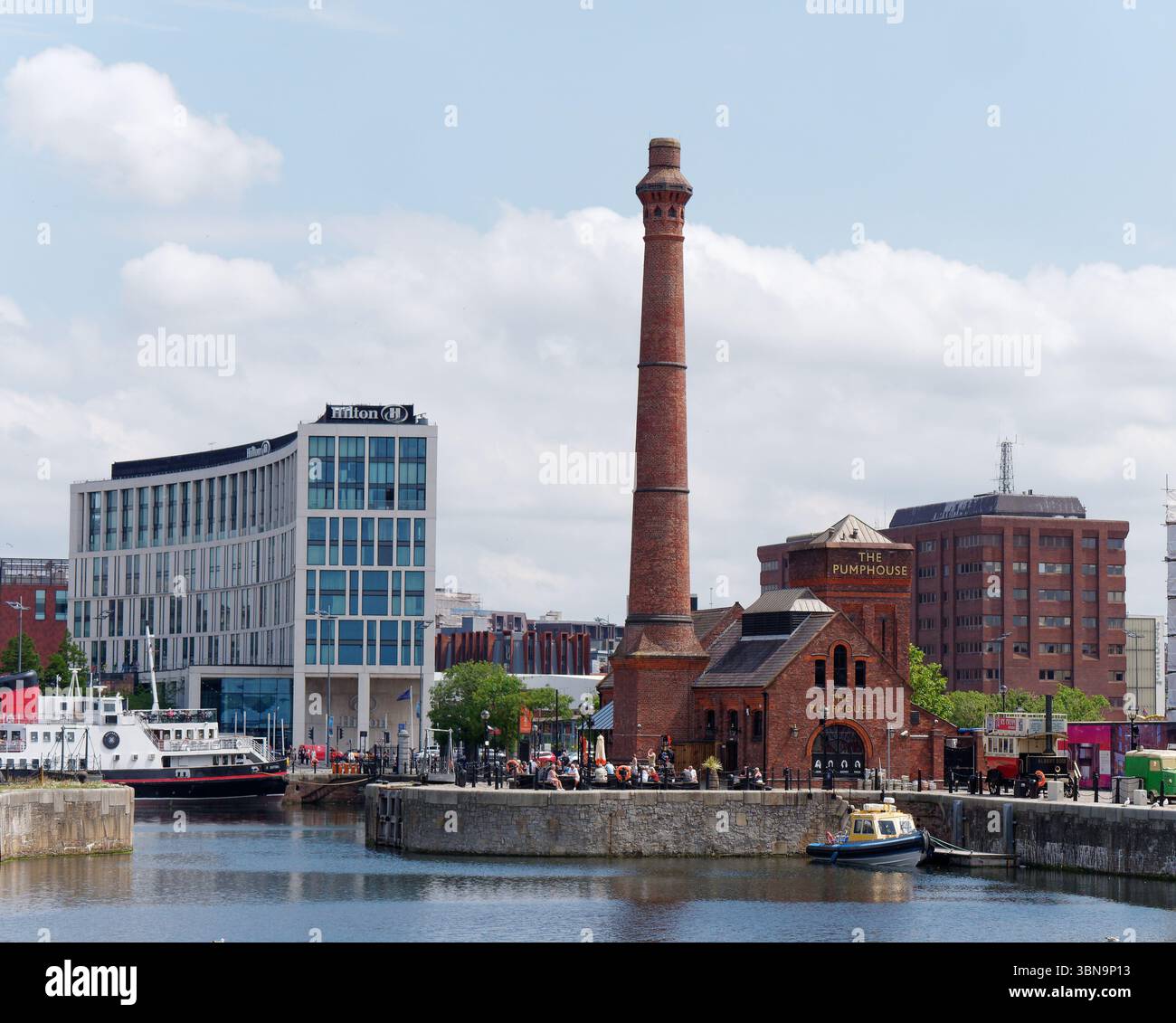 Bâtiment Pump House à Canning Dock dans la ville de Liverpool, Merseyside, Angleterre. 30 juin 2025 Banque D'Images