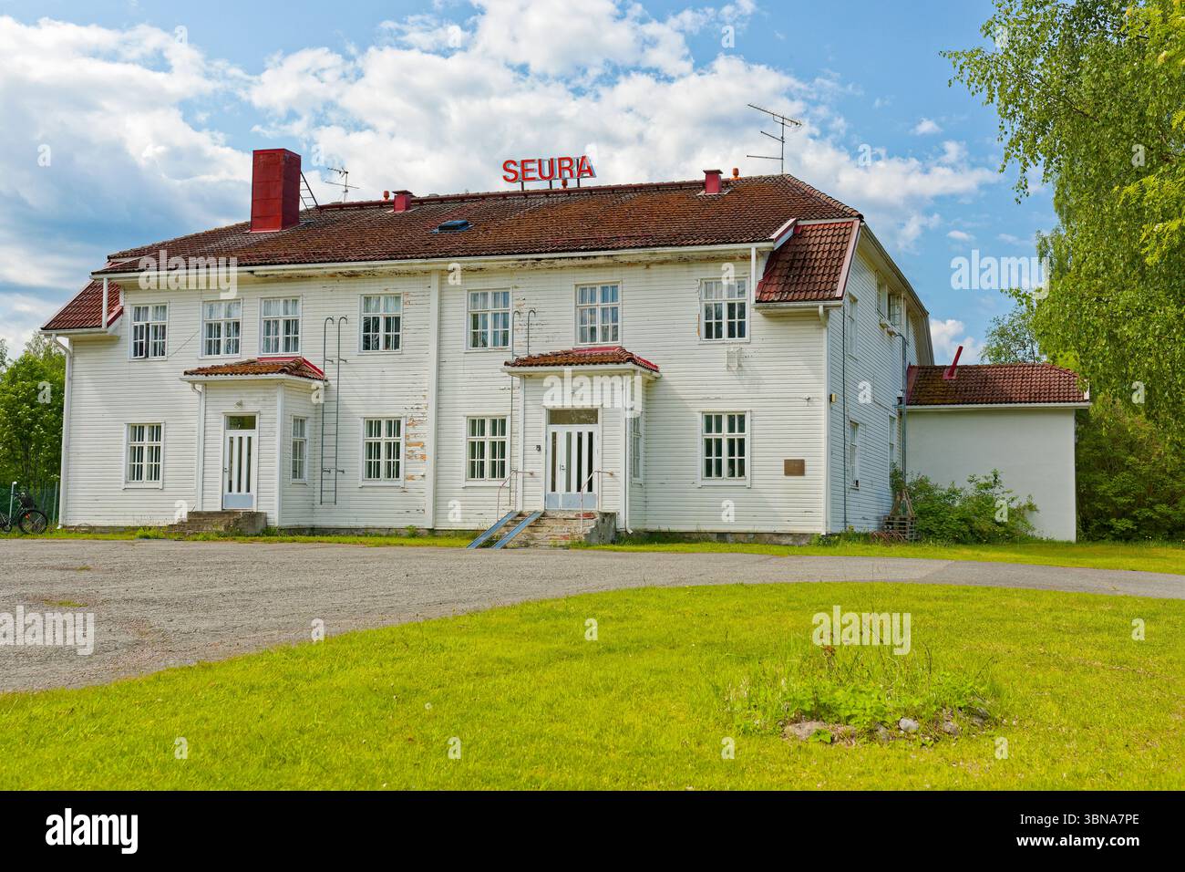 Bâtiment du centre communautaire Seurojentalo à Juuka, Finlande Banque D'Images