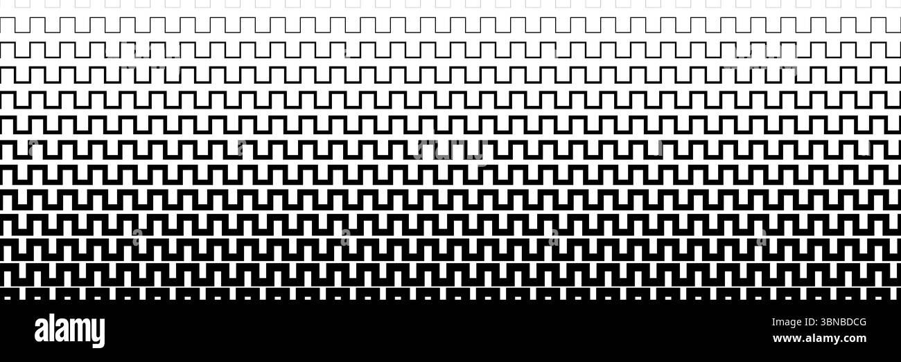 demi-teinte horizontale de la conception de lignes carrées noires pour le motif et l'arrière-plan. Illustration de Vecteur