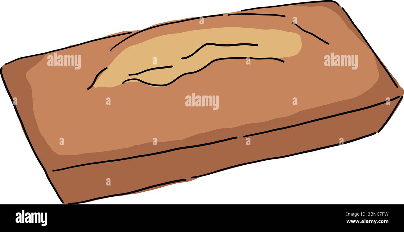 Illustration vectorielle d'un gâteau financier français traditionnel. Idéal pour les emballages de boulangerie, les menus de desserts, la marque de café et les illustrations alimentaires. Illustration de Vecteur
