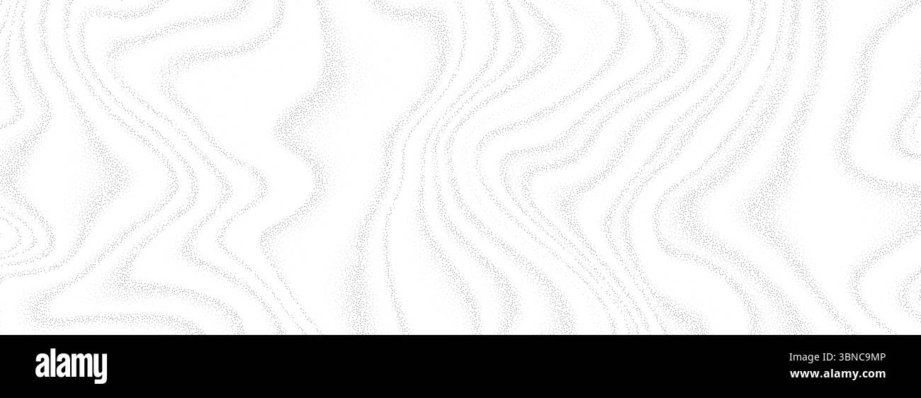 Fond sablonneux liquide stipple. Texture de points ondulés s'écoulant dans un fluide. Recouvrement abstrait de particules de fumée. Grunge grainy fond dégradé bruyant pour bannière, affiche, brochure. Granulés et mouchetures vectorielles Illustration de Vecteur