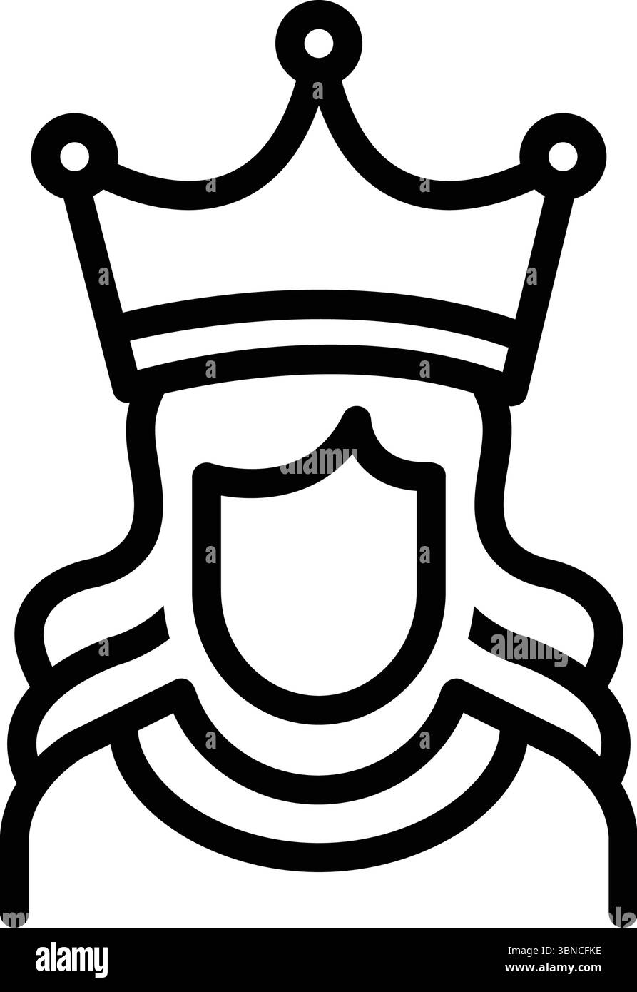 Icône pour princesse, royale Illustration de Vecteur
