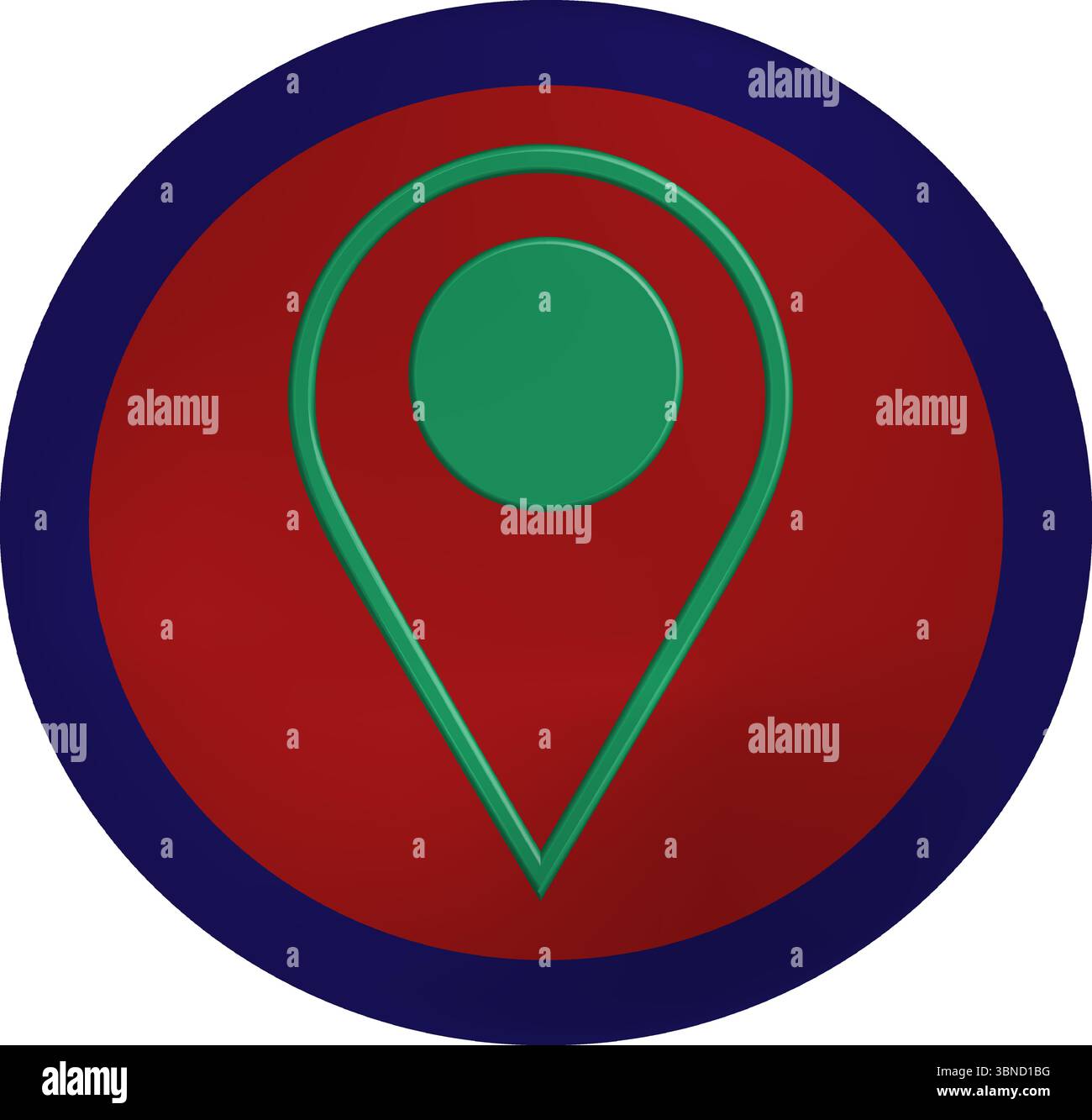 Icône d'épingle d'emplacement - vecteur de pointeur de carte rouge et vert Illustration de Vecteur