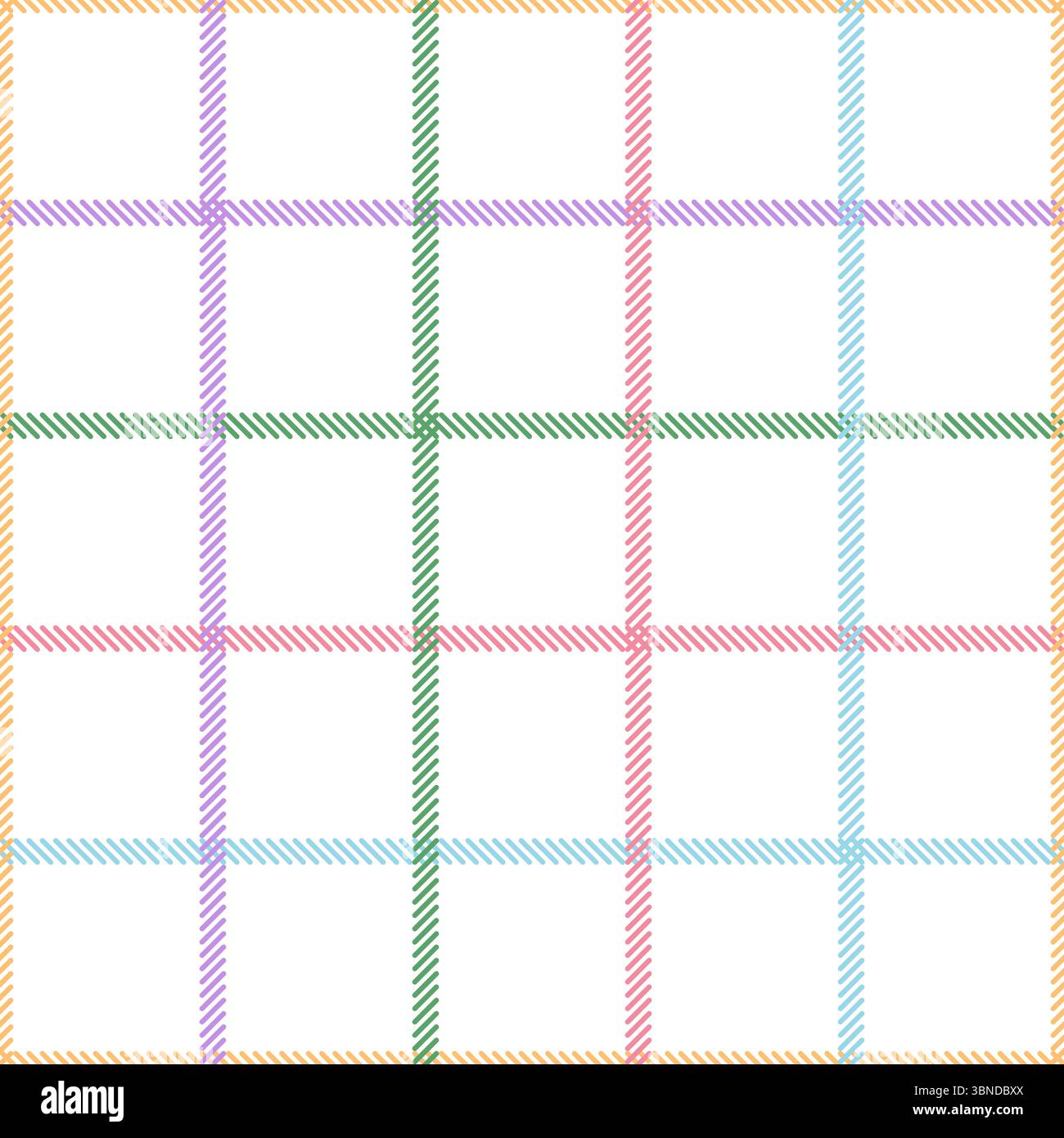 design sans couture tattersall à carreaux multicolores pastel pour le motif et l'arrière-plan. Illustration de Vecteur