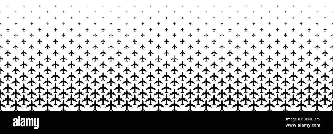 demi-teinte noire horizontale de la conception d'avion pour le motif et l'arrière-plan. Illustration de Vecteur