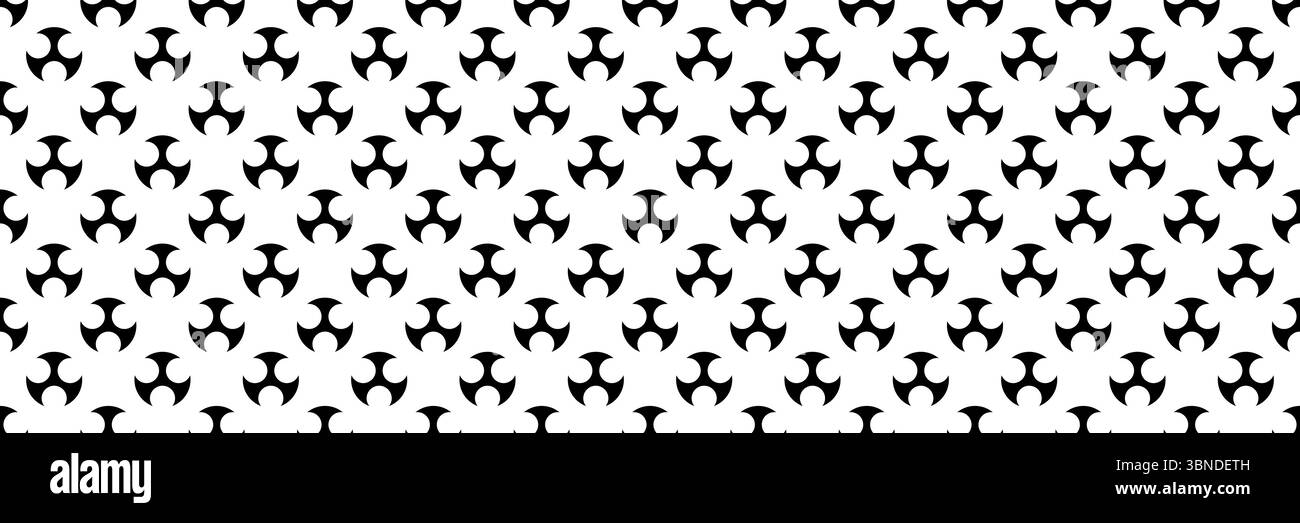 conception horizontale de cercle noir sans couture pour le motif et l'arrière-plan. Illustration de Vecteur