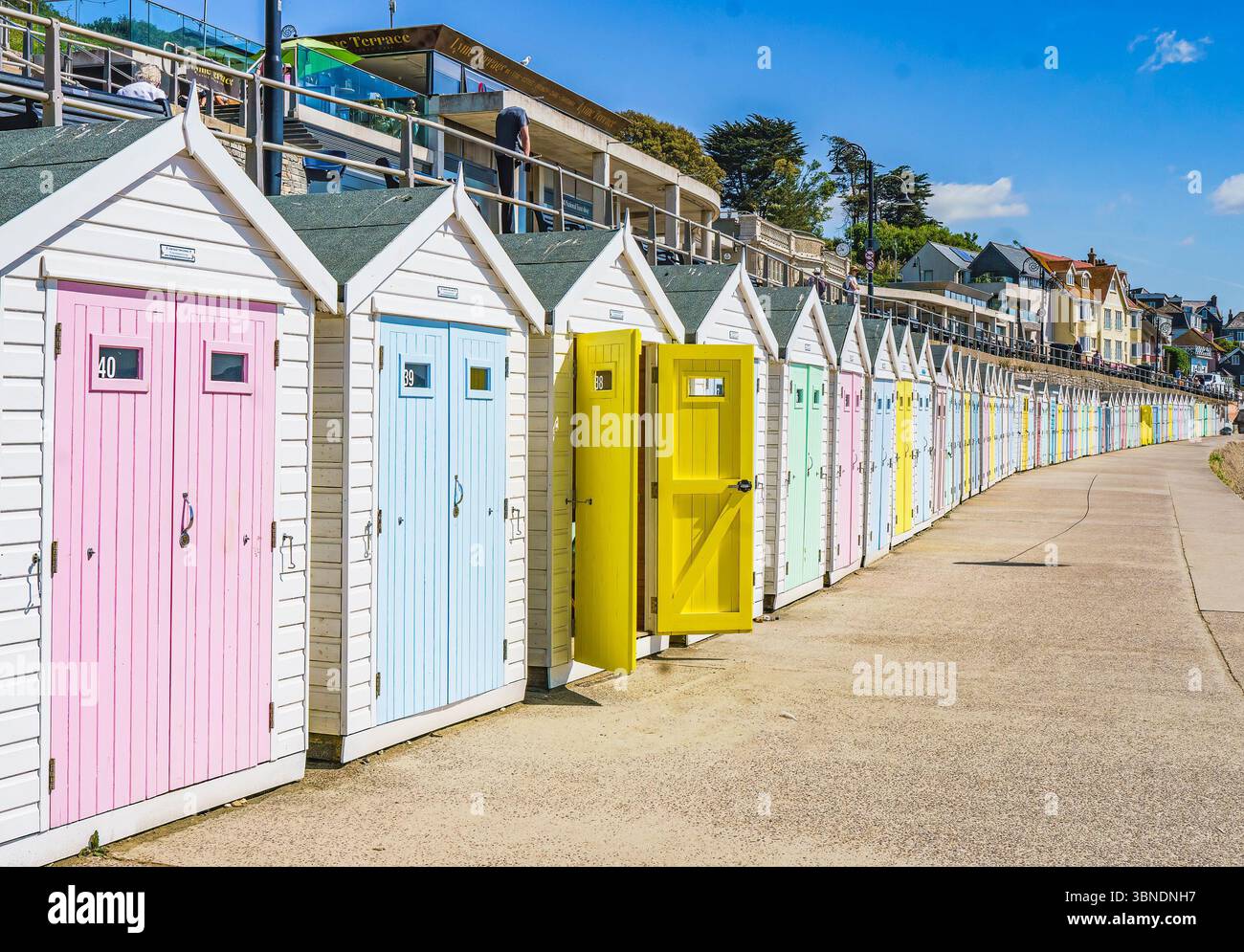 Cabanes de baignade Lyme Regis Banque D'Images