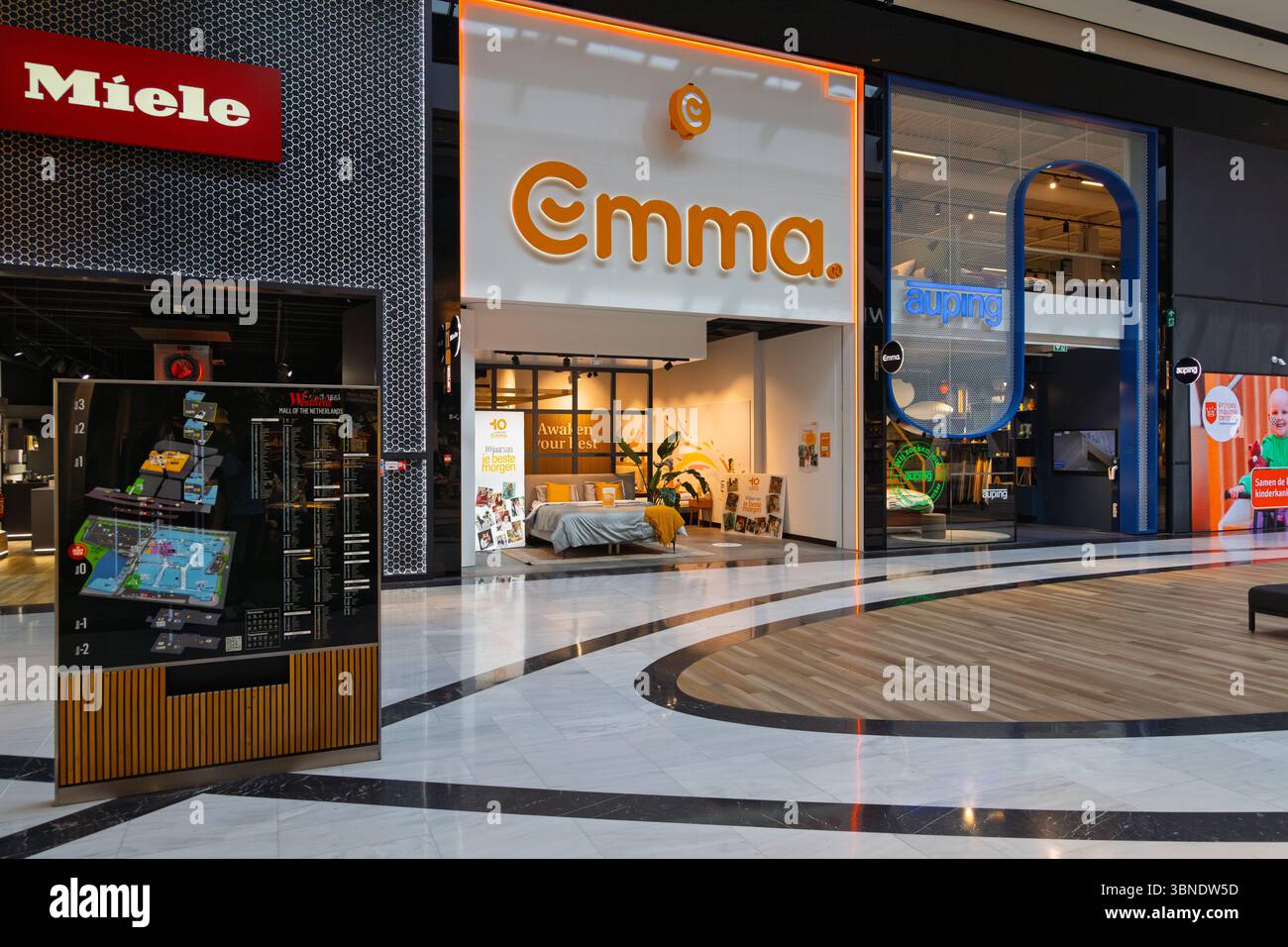 Emma Sleep store, présentant des solutions de sommeil modernes et le confort de la chambre dans un centre commercial animé. Leidschendam, pays-Bas, 31 mai 2025. Banque D'Images