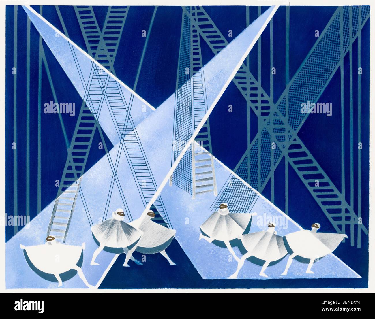 Alexandra Exter, conception de scène. Cirque (Cirque), lithographie, 1927-1930 Banque D'Images