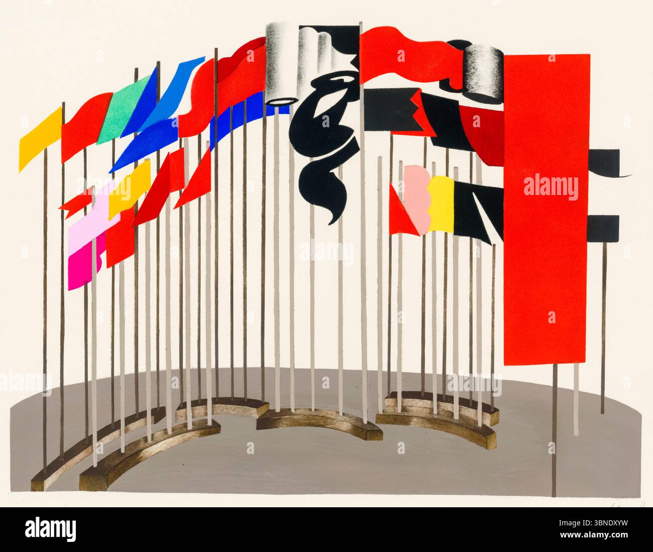 Alexandra Exter, conception de scène. Faust, lithographie, 1927-1930 Banque D'Images