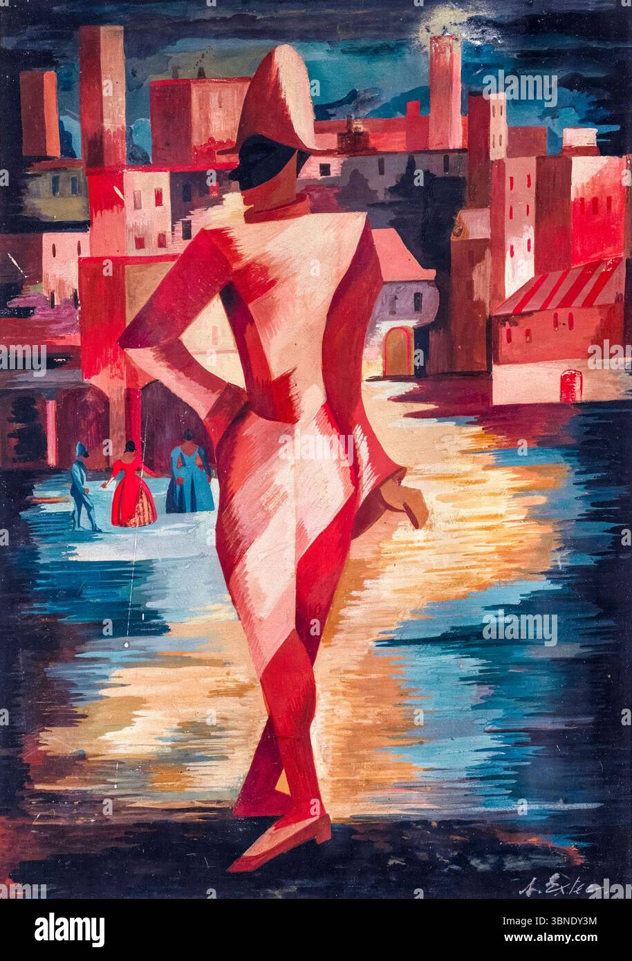 Alexandra Exter, Pulcinella, peinture à la gouache, 1927-1932 Banque D'Images
