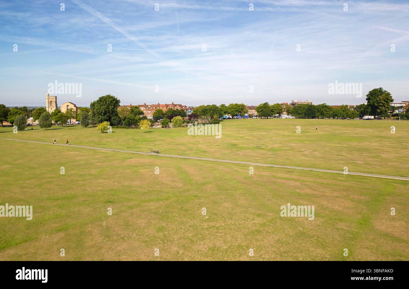 vue aérienne de streatham commun un grand espace ouvert public dans le quartier londonien de lambeth Banque D'Images