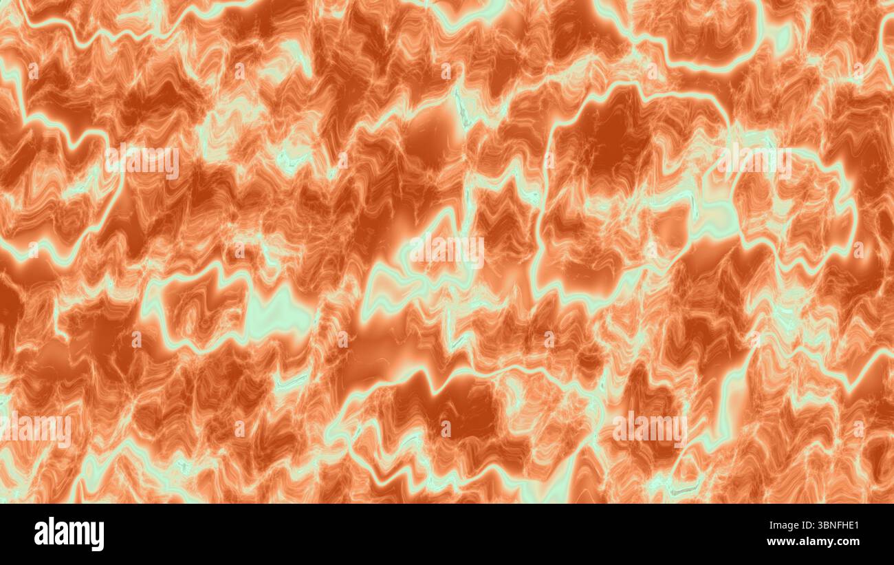 Texture de marbre fondu orange ardent - surface abstraite haute énergie pour l'art de l'affiche, les visuels de la musique et la conception de produits futuristes Banque D'Images