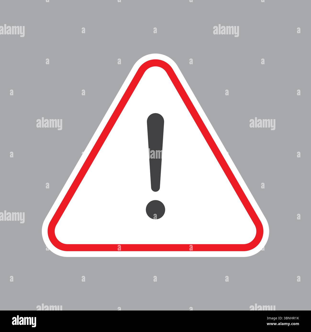 Icône triangle d'avertissement avec point d'exclamation Illustration de Vecteur