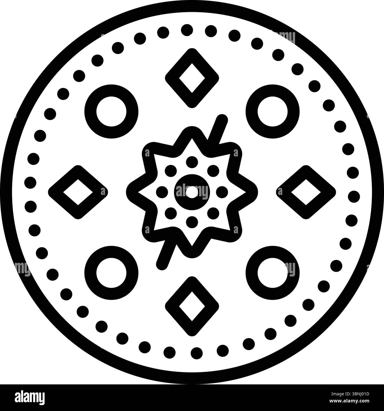 Icône pour assiette, rakhi Illustration de Vecteur Icône pour assiette, rakhi Illustration de Vecteur