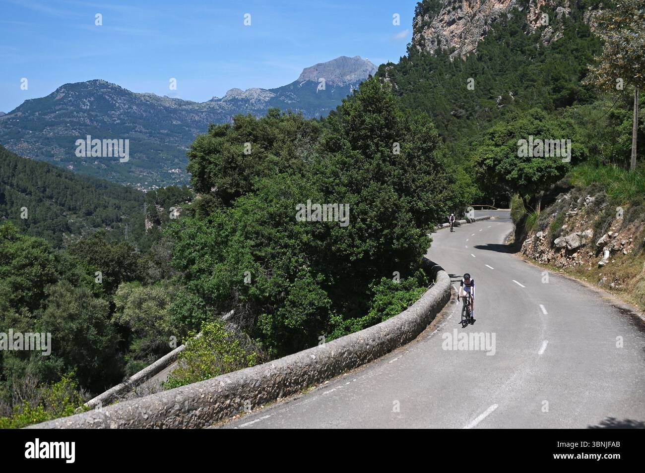 Cyclisme sur route à Majorque, Coll de Soller Banque D'Images